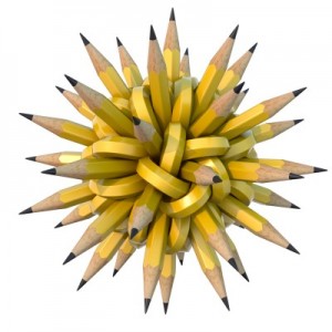 Tangled pencils